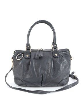 Gucci Ski Leather 2-Way Shoulder Bag Crossbody Black Hand Tote Mee